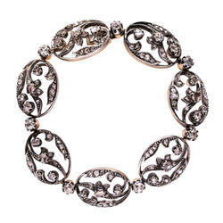 Bracelet ancien diamants taillés en rose - Castafiore