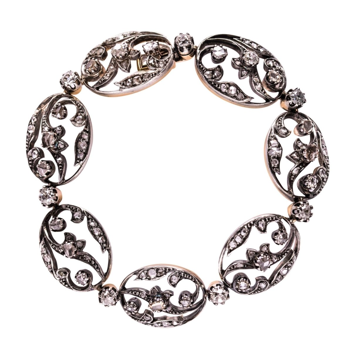 Bracelet ancien diamants taillés en rose - Castafiore