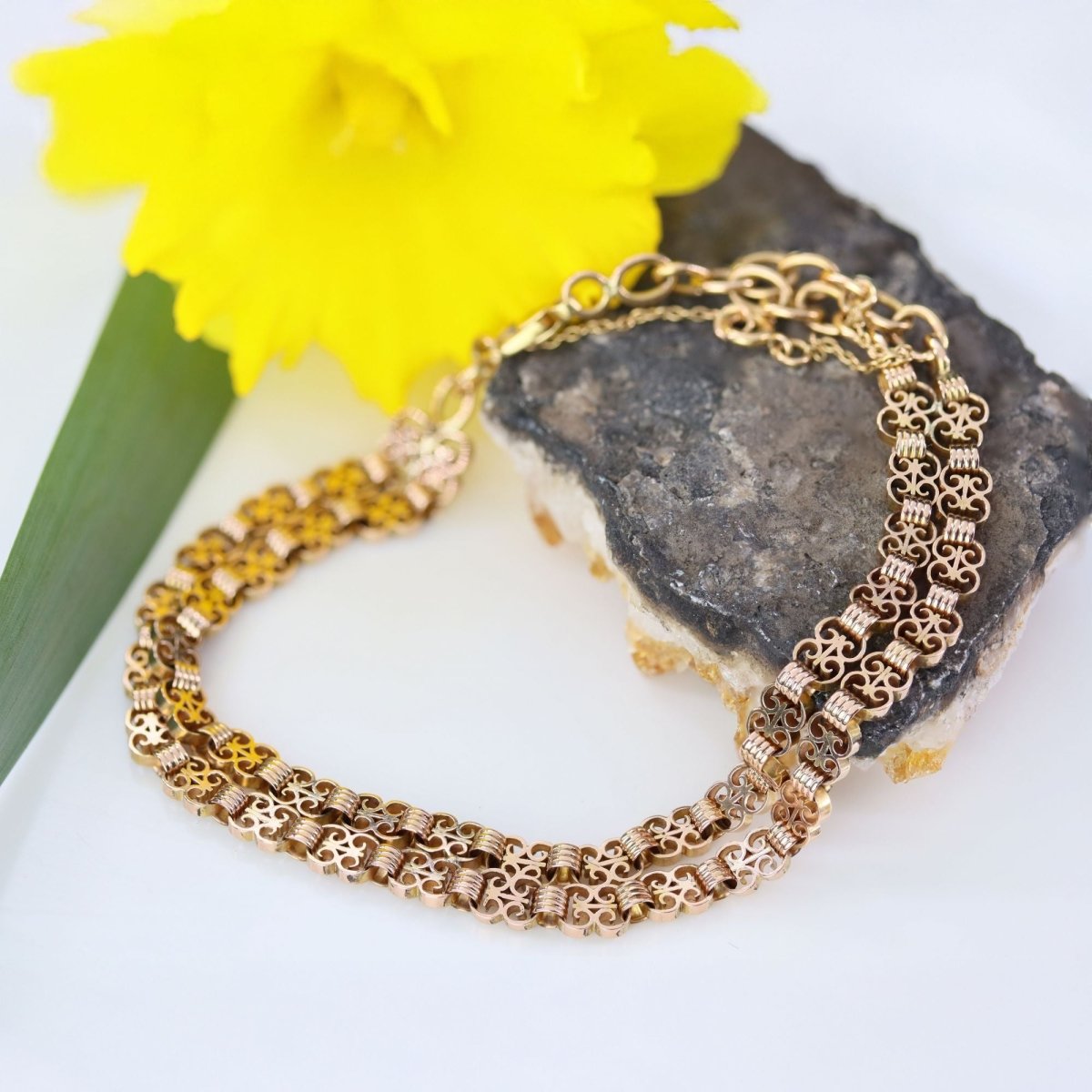 Bracelet former double rows rose gold