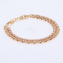 Bracelet former double rows rose gold