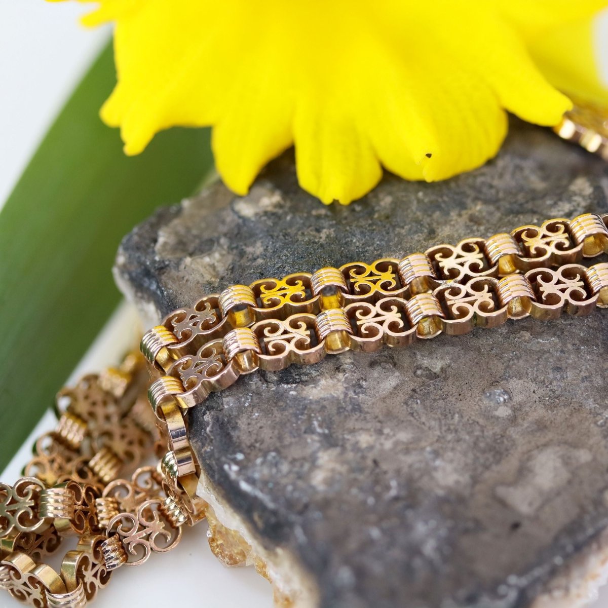 Bracelet former double rows rose gold