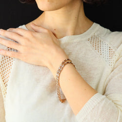Bracelet former double rows rose gold