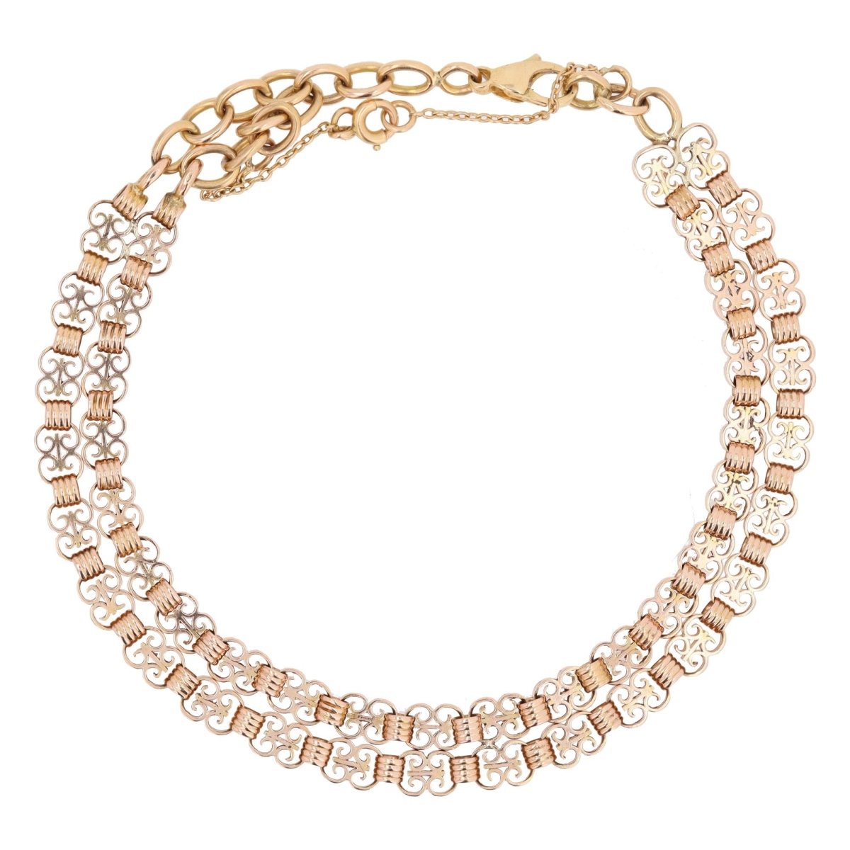 Bracelet former double rows rose gold