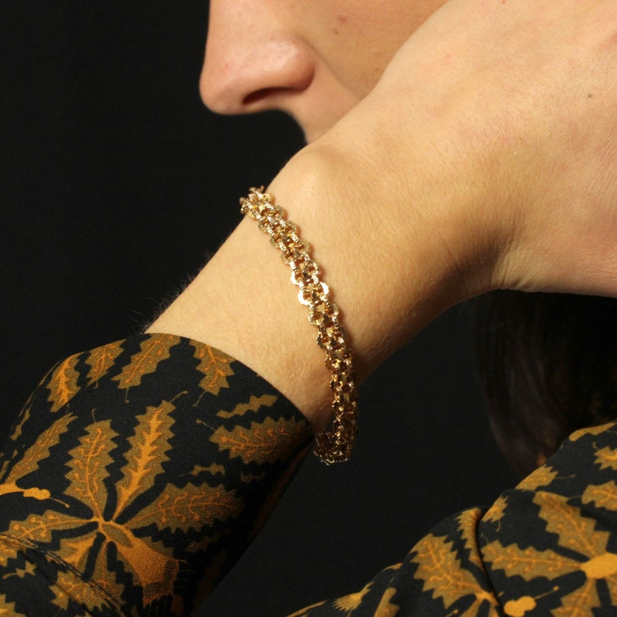 Bracelet ancien en or double rang - Castafiore