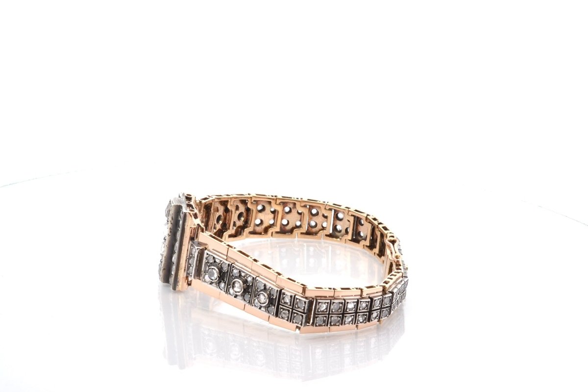 Bracelet ancien en or et argent - Castafiore