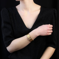 Bracelet ancien en or et ses motifs perles fines - Castafiore