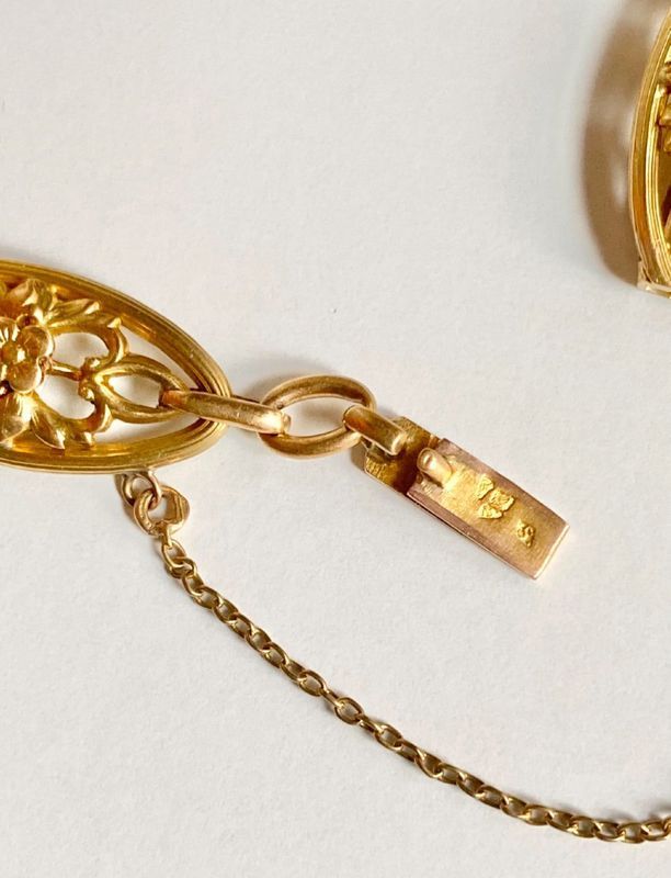 Bracelet ancien en or jaune 18k - Castafiore
