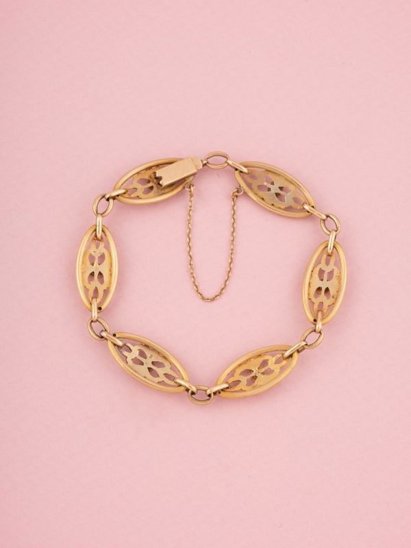 Bracelet ancien en or jaune 18k