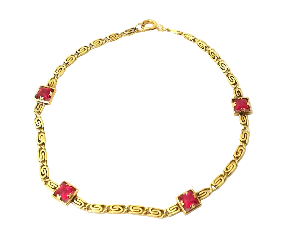 Bracelet Ancien en or jaune et spinelles - Castafiore