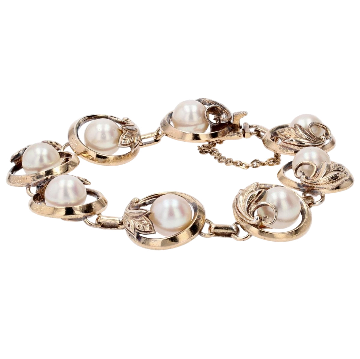 Bracelet ancien en vermeil et perles de culture - Castafiore
