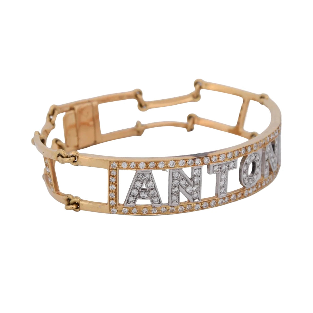 Bracelet "Antonio" en or blanc, or jaune et diamants - Castafiore