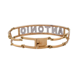 Bracelet "Antonio" en or blanc, or jaune et diamants - Castafiore
