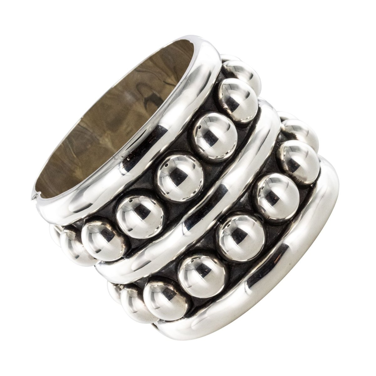 Bracelet argent manchette style Després - Castafiore