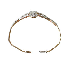 Bracelet ART DÉCO Articulé en or jaune et platine - Castafiore