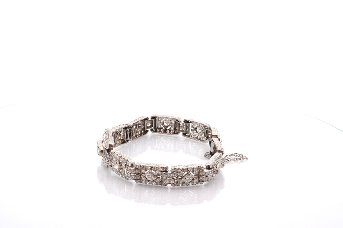Bracelet art deco 1920 diamonds at paltinium