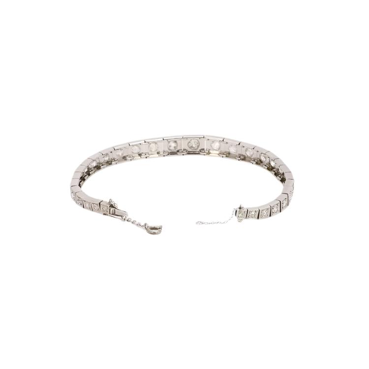 Bracelet Art - Déco en platine et diamants - Castafiore