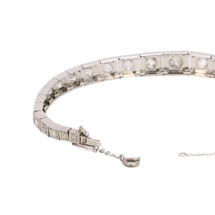 Bracelet Art - Déco en platine et diamants - Castafiore