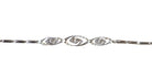 Bracelet Art Deco perles et diamants sur or et platine - Castafiore