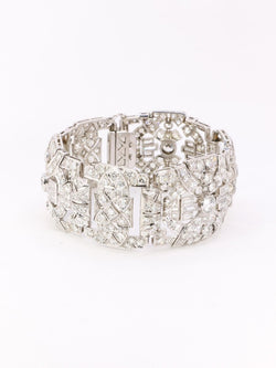 Bracelet Art Déco platine diamants - Castafiore