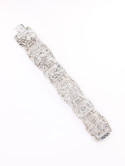 Bracelet Art Déco platine diamants - Castafiore