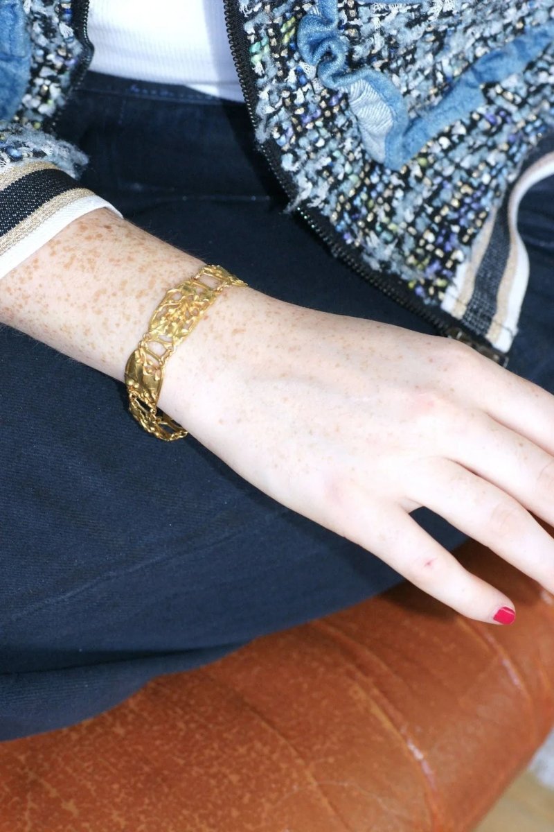 Bracelet Art Nouveau Arnould en Or Jaune - Castafiore