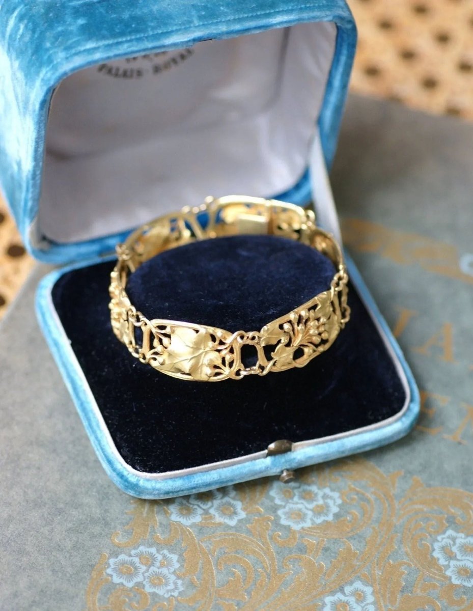Bracelet Art Nouveau Arnould en Or Jaune - Castafiore