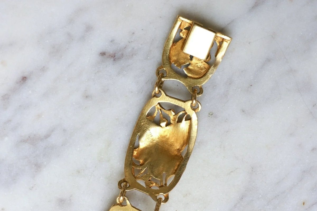 Bracelet Art Nouveau Arnould en Or Jaune - Castafiore