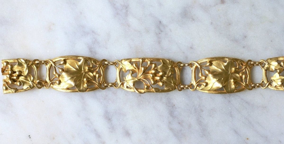 Bracelet Art Nouveau Arnould en Or Jaune - Castafiore