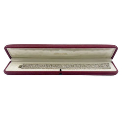 BRACELET ARTICULÉ ART DECO PALTINE ET DIAMANTS ENV. 12,50 CTS (T.18) - Castafiore