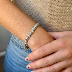 Bracelet articulé en or gris et diamants - Castafiore
