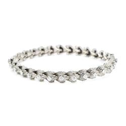 Bracelet articulé en or gris et diamants - Castafiore