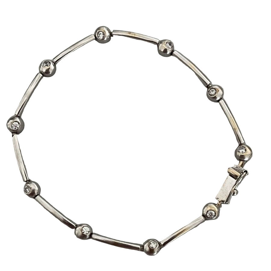 Bracelet Articulé en or gris et diamants - Castafiore