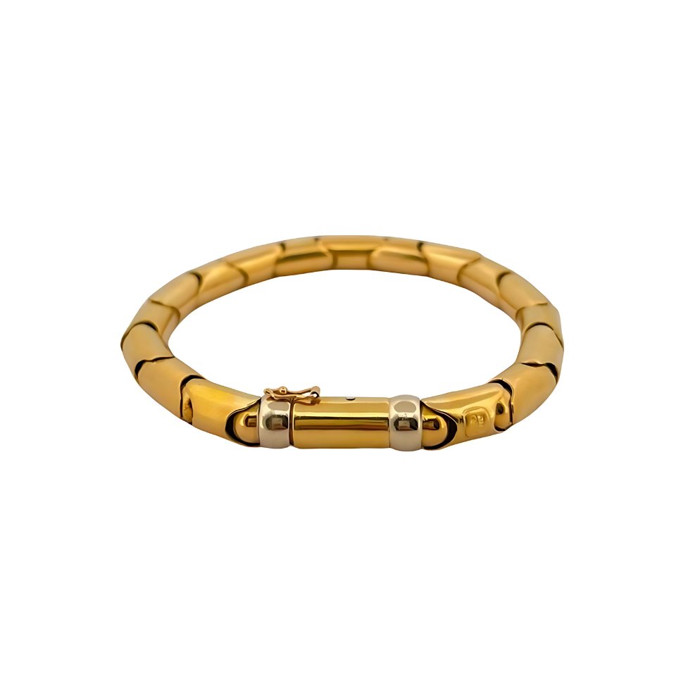 Bracelet articulé en or jaune et or blanc - Castafiore