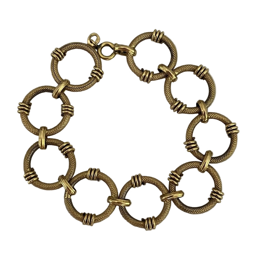 Bracelet Articulé maille jaseron en or jaune - Castafiore