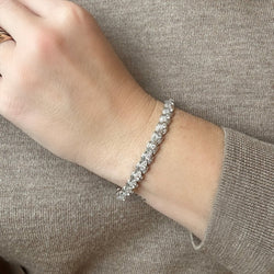 Bracelet articulé or blanc et diamants - Castafiore