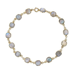 Bracelet BAUME Labradorites en vermeil et or jaune - Castafiore