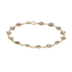 Bracelet BAUME Labradorites en vermeil et or jaune - Castafiore