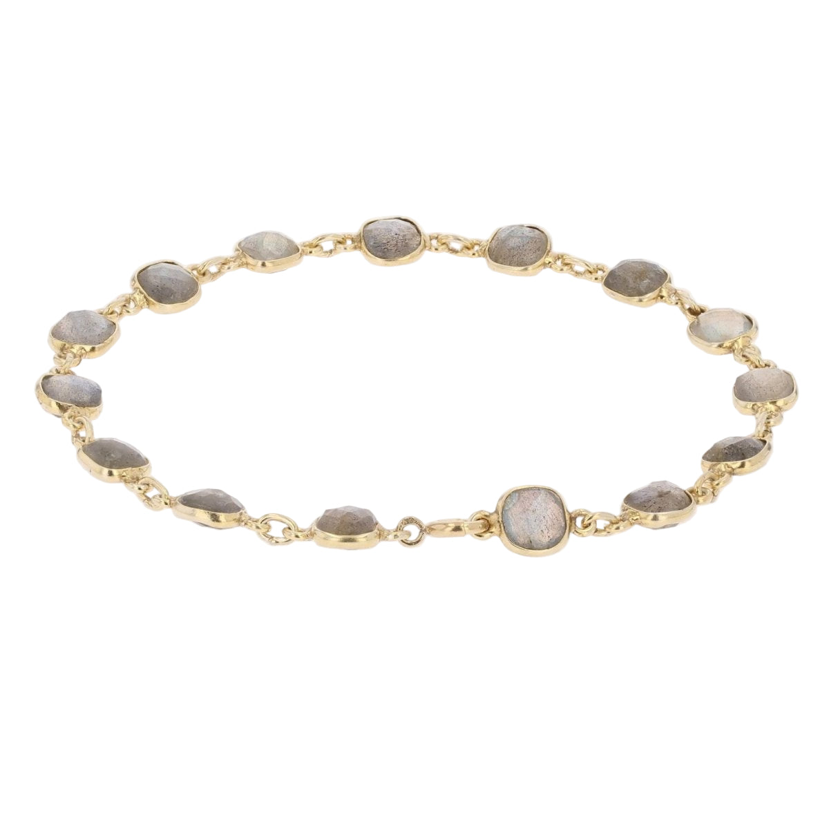 Bracelet BAUME Labradorites en vermeil et or jaune - Castafiore