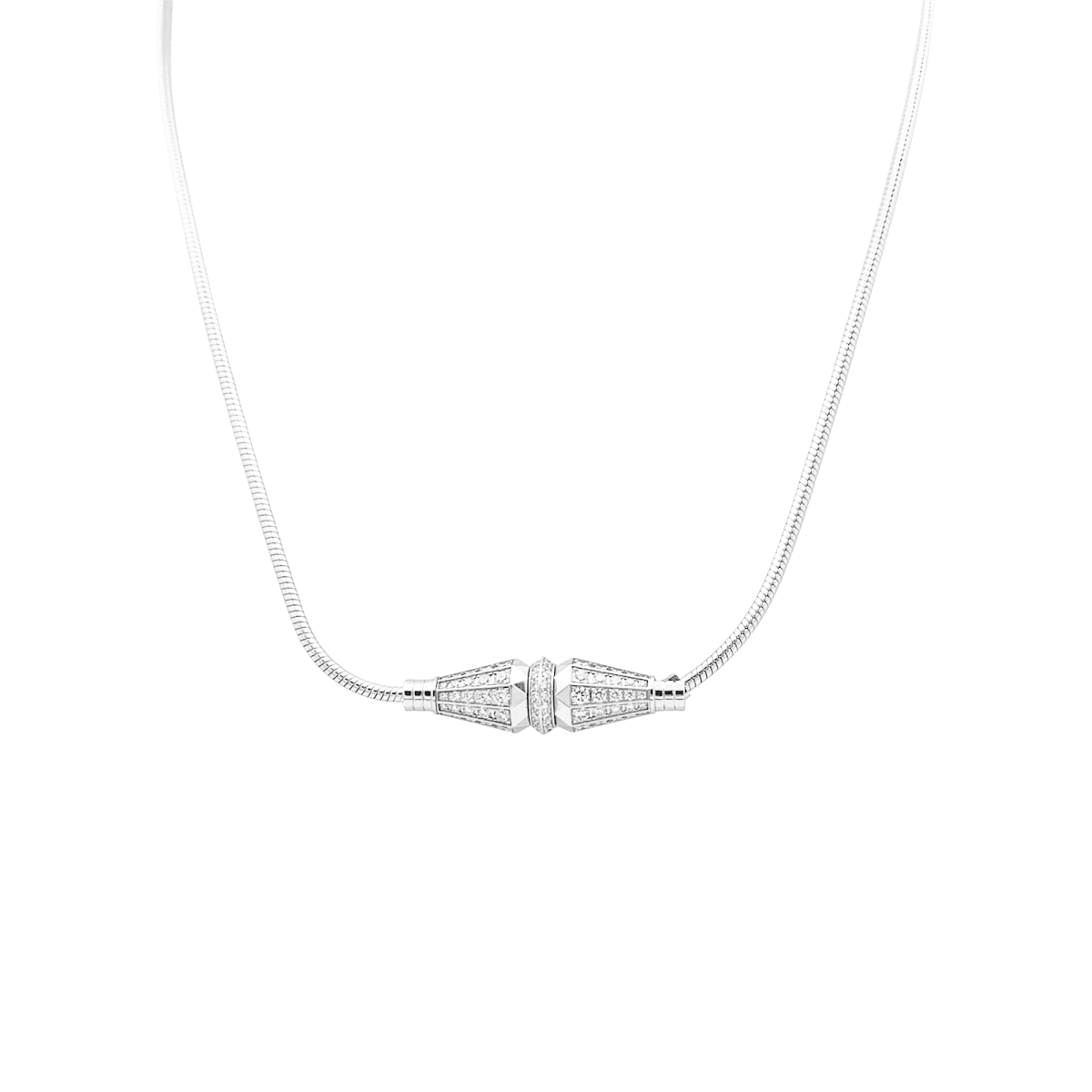 Bracelet Boucheron "Jack de Boucheron" or blanc, diamants. - Castafiore