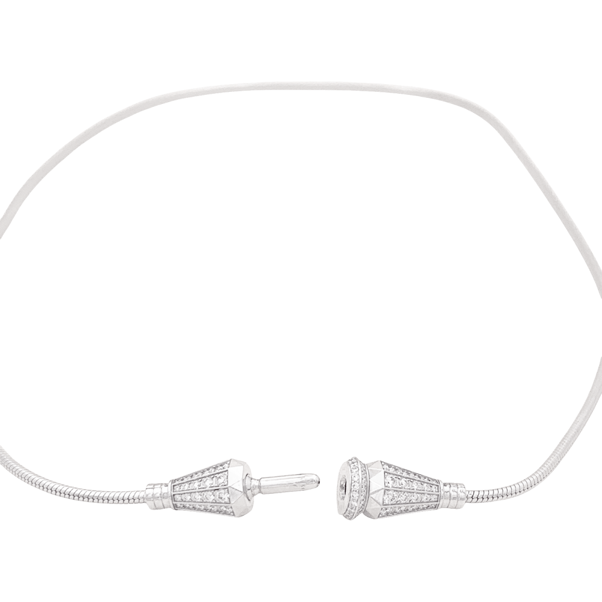 Bracelet Boucheron "Jack de Boucheron" or blanc, diamants. - Castafiore