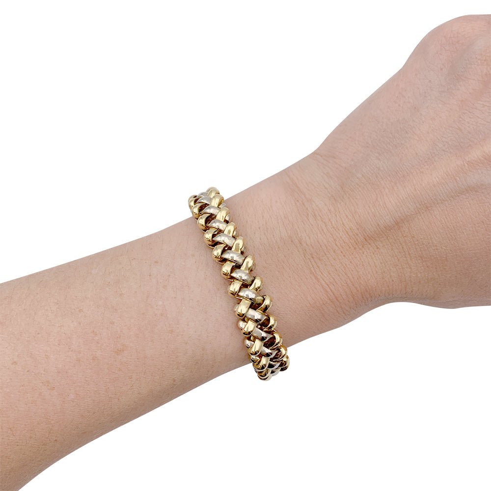 Bracelet Boucheron, or jaune, or blanc - Castafiore