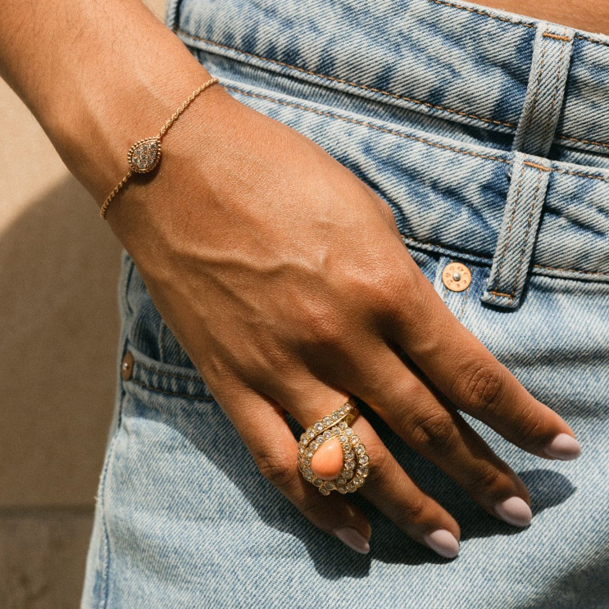 Bracelet BOUCHERON Serpent Bohème S en or rose et diamants