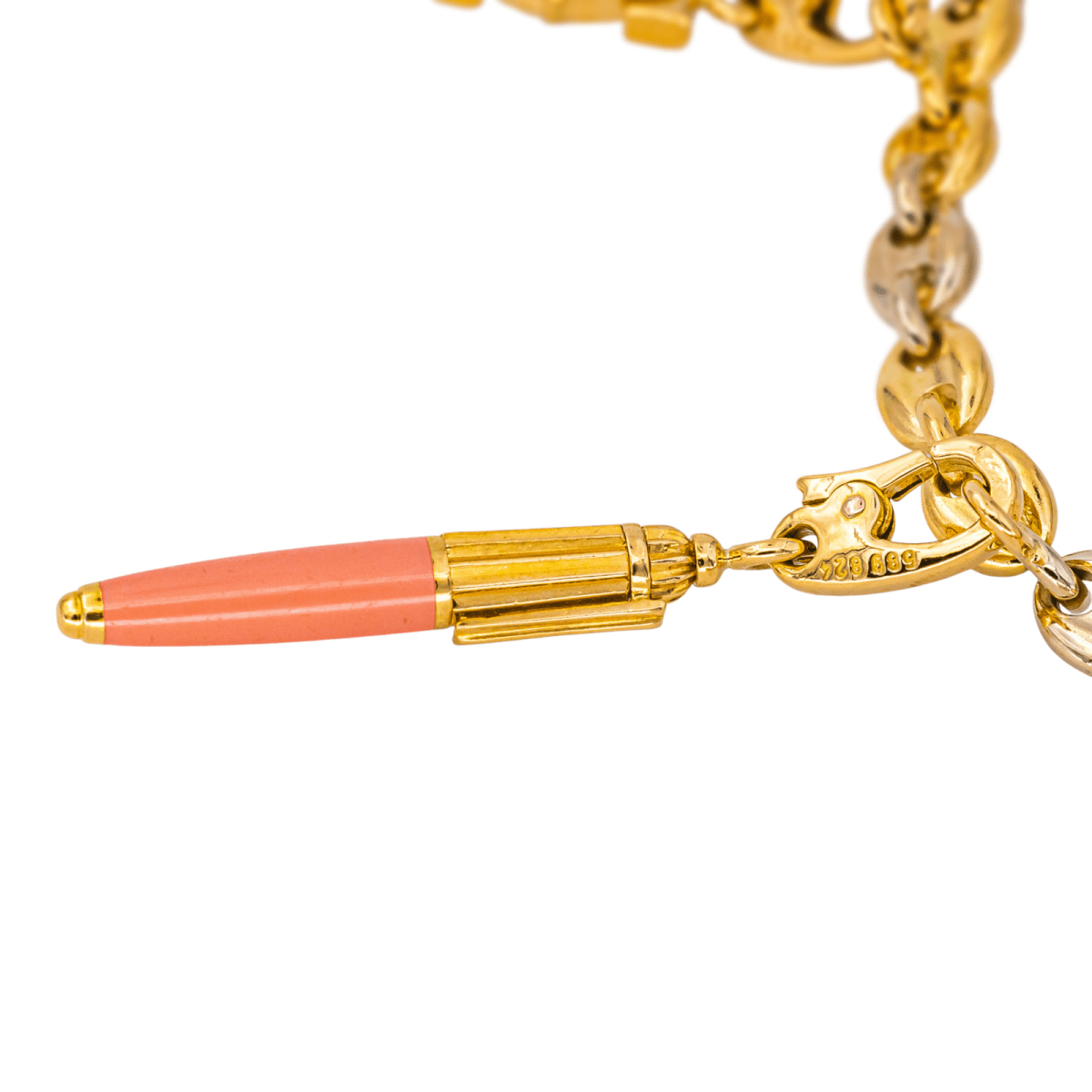 Bracelet Breloque CARTIER en or jaune, or blanc et résine - Castafiore