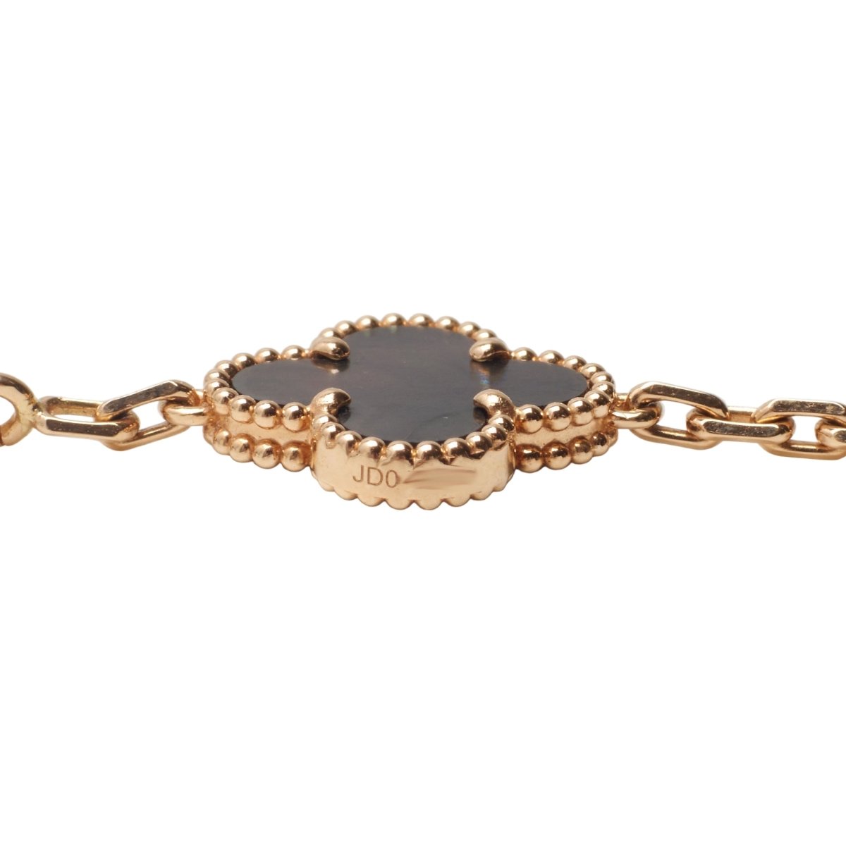 Bracelet Breloque VAN CLEEF & ARPELS "Alhambra" en or blanc, or rose et nacre - Castafiore