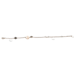 Bracelet Breloques HERMES "Ex-Libris" en argent et or rose - Castafiore