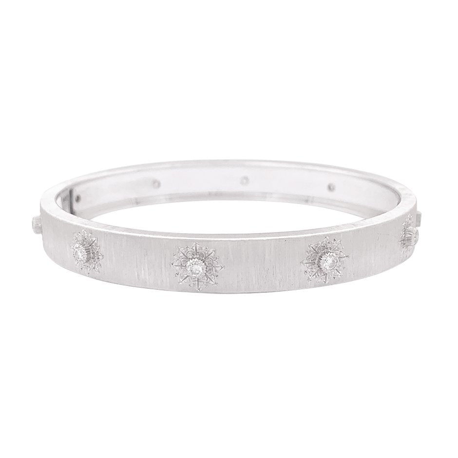 Bracelet BUCCELLATI "Macri Classica" en or blanc et diamants - Castafiore
