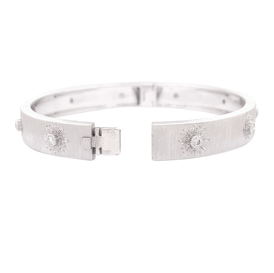 Bracelet BUCCELLATI "Macri Classica" en or blanc et diamants - Castafiore