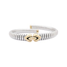 Bracelet Bulgari, "Doppio Cuore", or et acier. - Castafiore