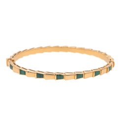 Bracelet BULGARI "Serpenti" en or rose et malachite - Castafiore
