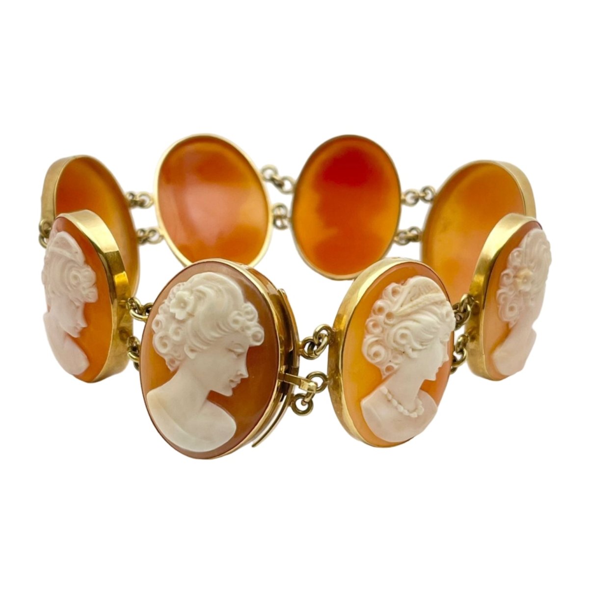 Bracelet camée en or jaune - Castafiore